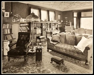 Bibliothek im Haus von Thomas Edison, 1907